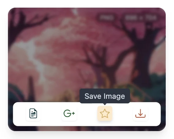 Pixel Flow Capture Feed image card favorite button