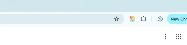Chrome browser toolbar showing the Pixel Flow extension icon pinned beside the address bar
